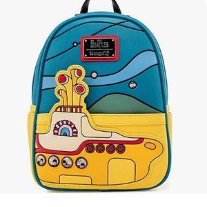 Loungefly Mini Backpack The Beatles Yellow Submarine Faux Leather New With Tags